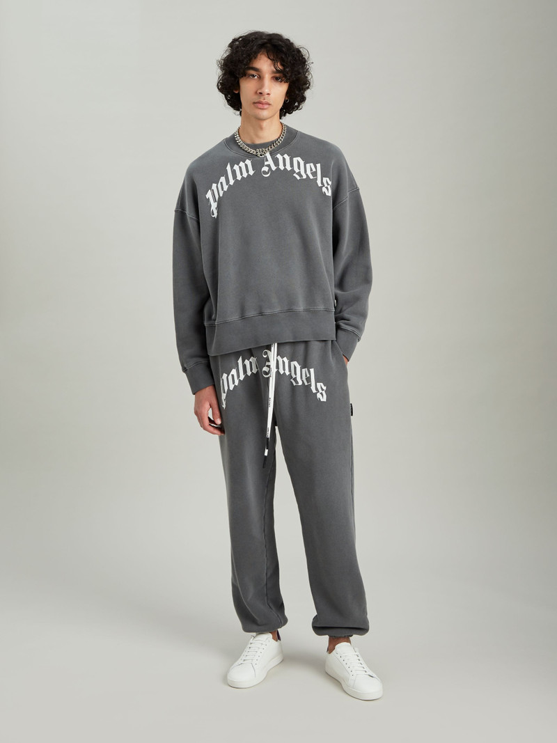 Palm Angels CURVED LOGO SWEATPANTS outlook