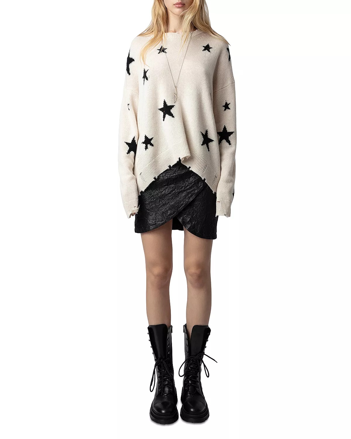 Unisex Markus Distressed Cashmere Sweater - 6