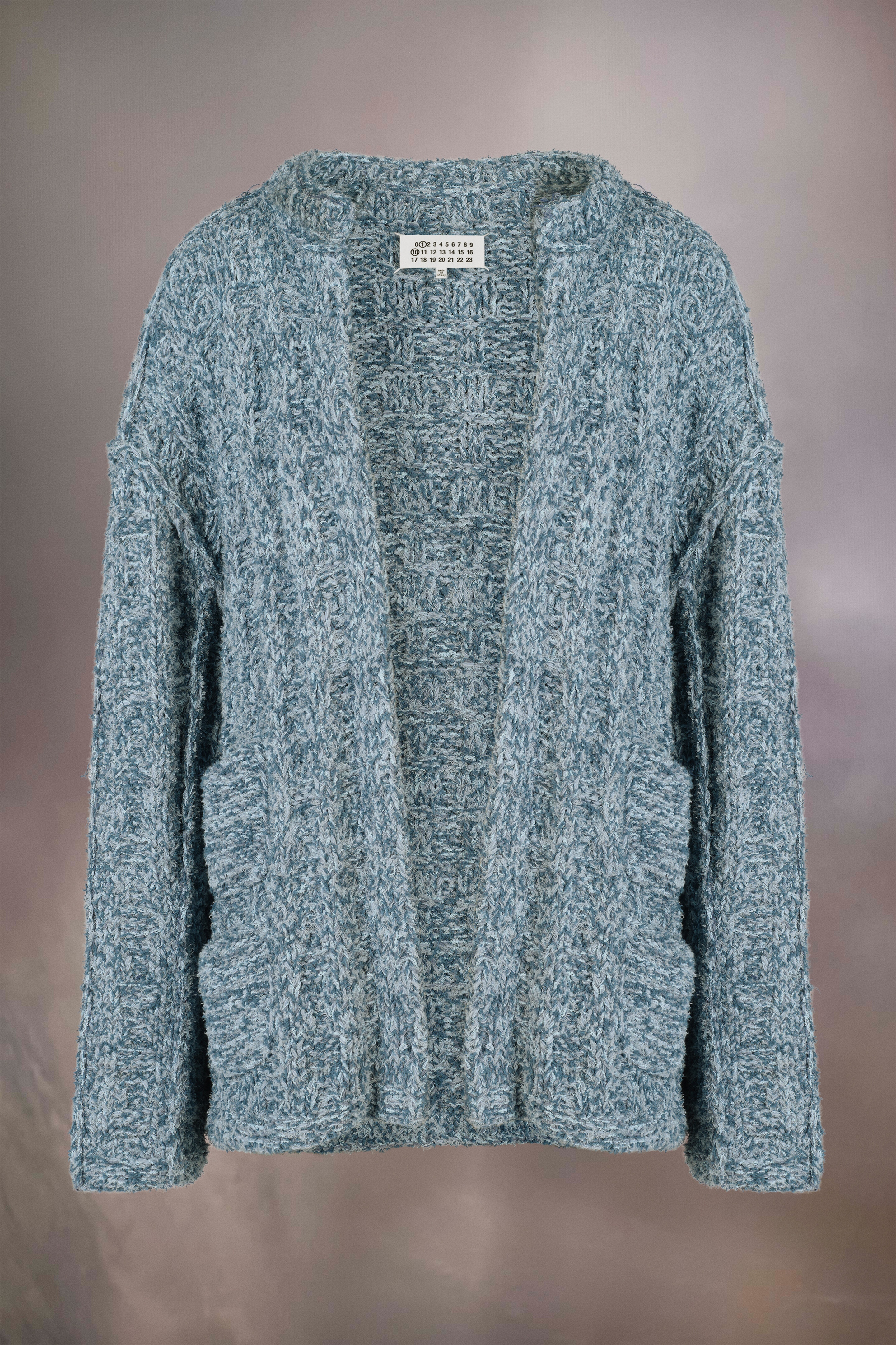 Handmade denim boucle cardigan - 1