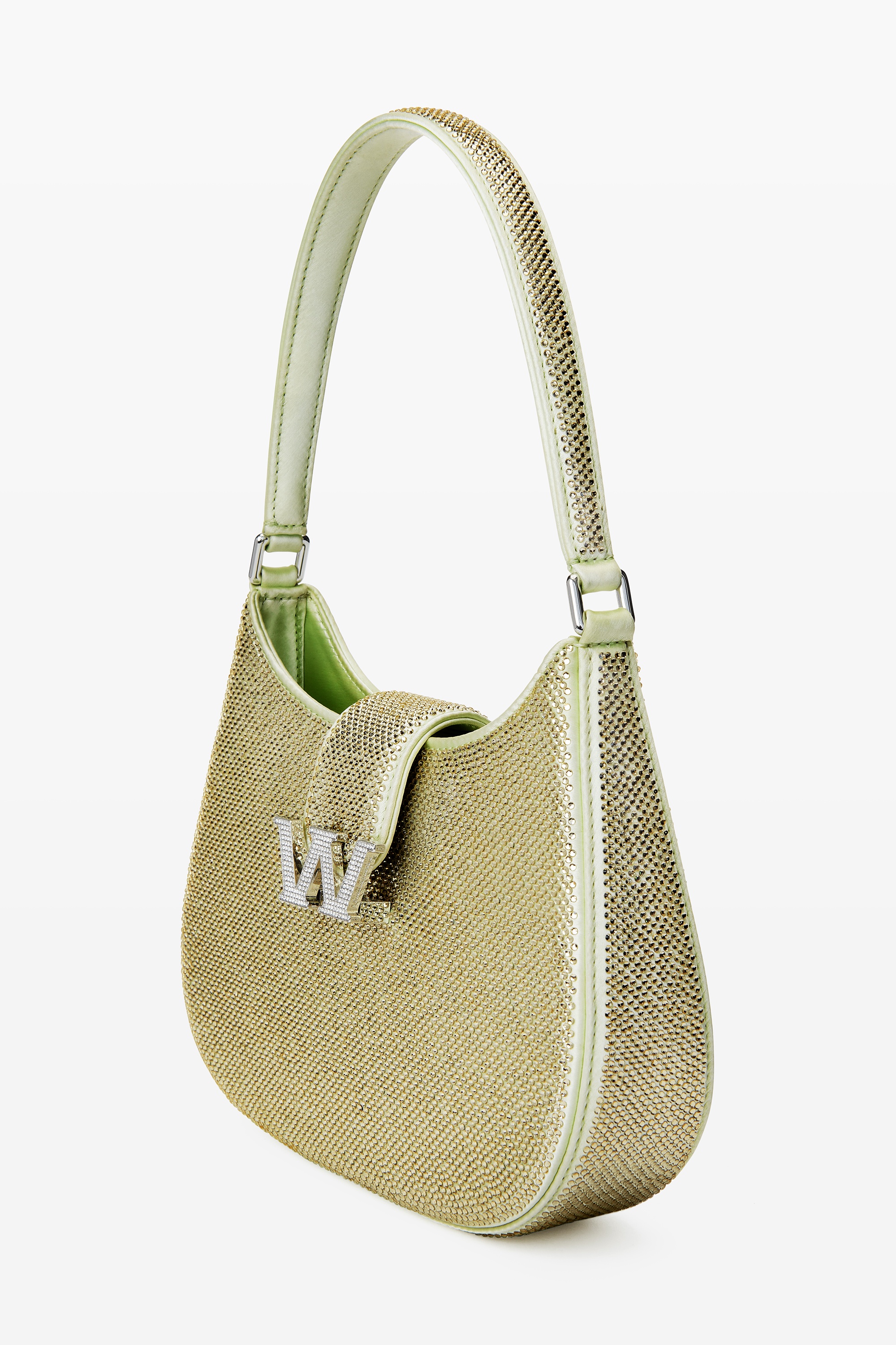 W LEGACY SMALL HOBO IN CRYSTAL SATIN - 2