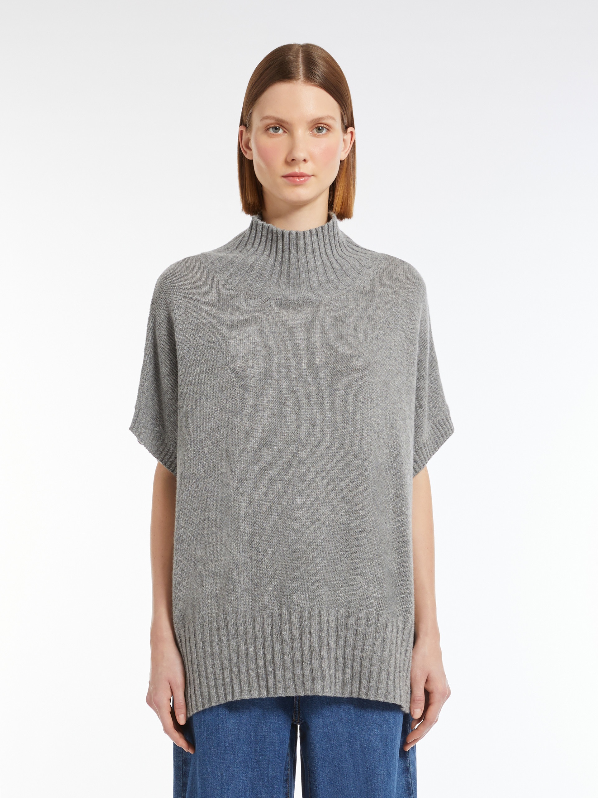 GEL Oversized wool and viscose yarn gilet - 3