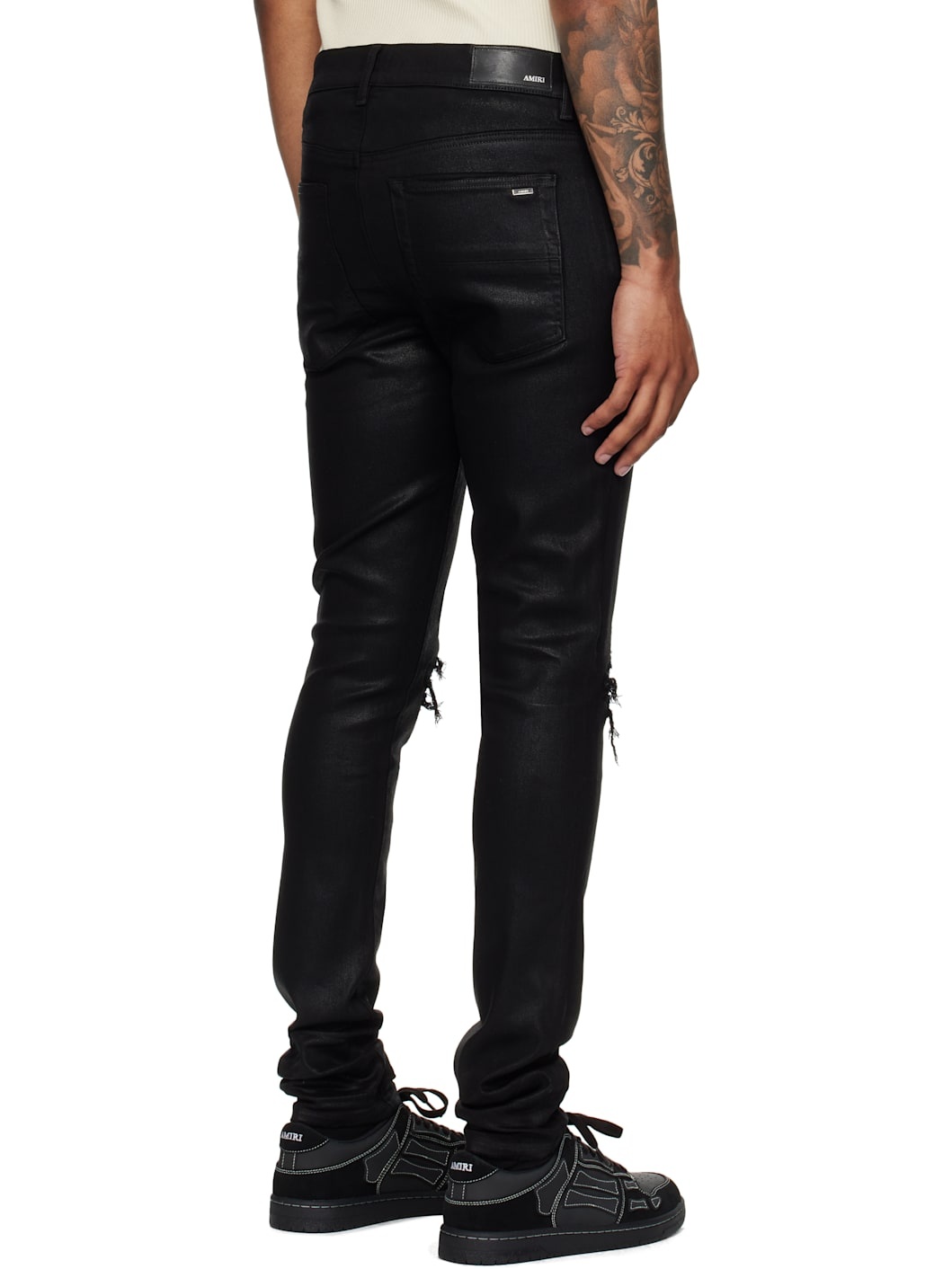 Black Waxed MX1 Jeans - 3