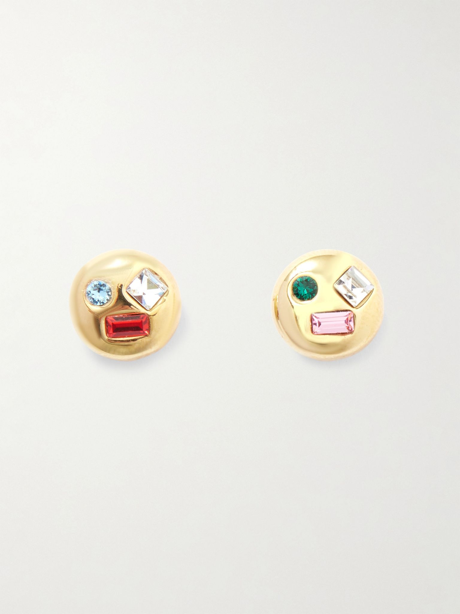Pebble Wink gold-tone crystal earrings Gold - 1