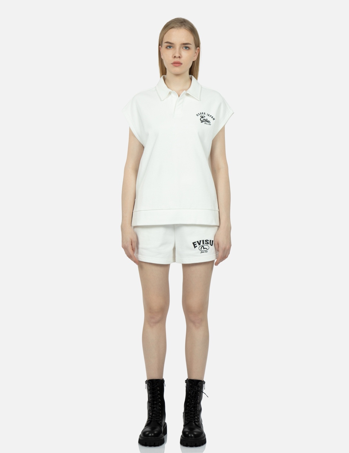 LOGO CALLIGRAPHY EMBROIDERY SLEEVELESS POLO SHIRT - 5