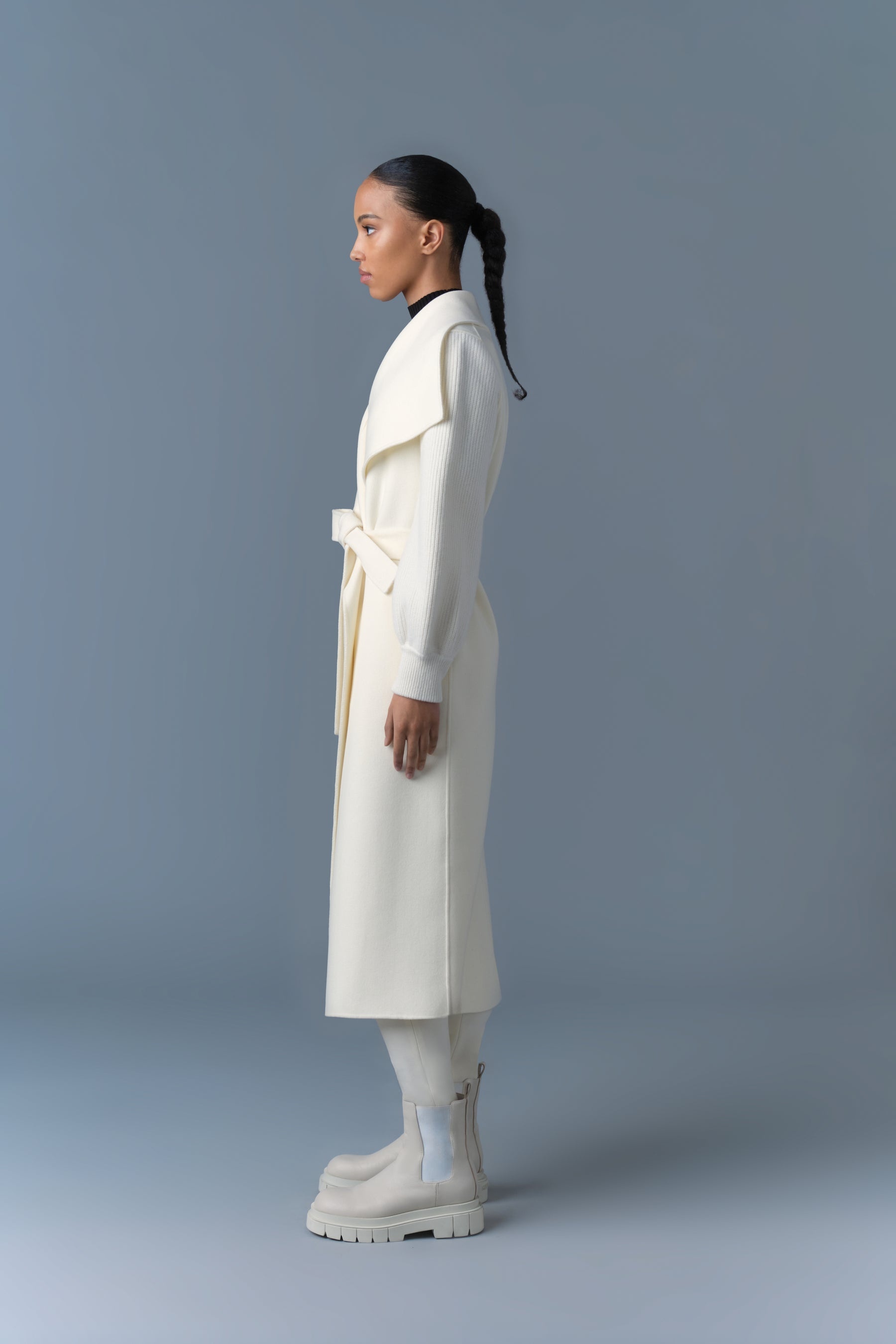 MAI-NV Double-Face Wool Wrap Coat - 3