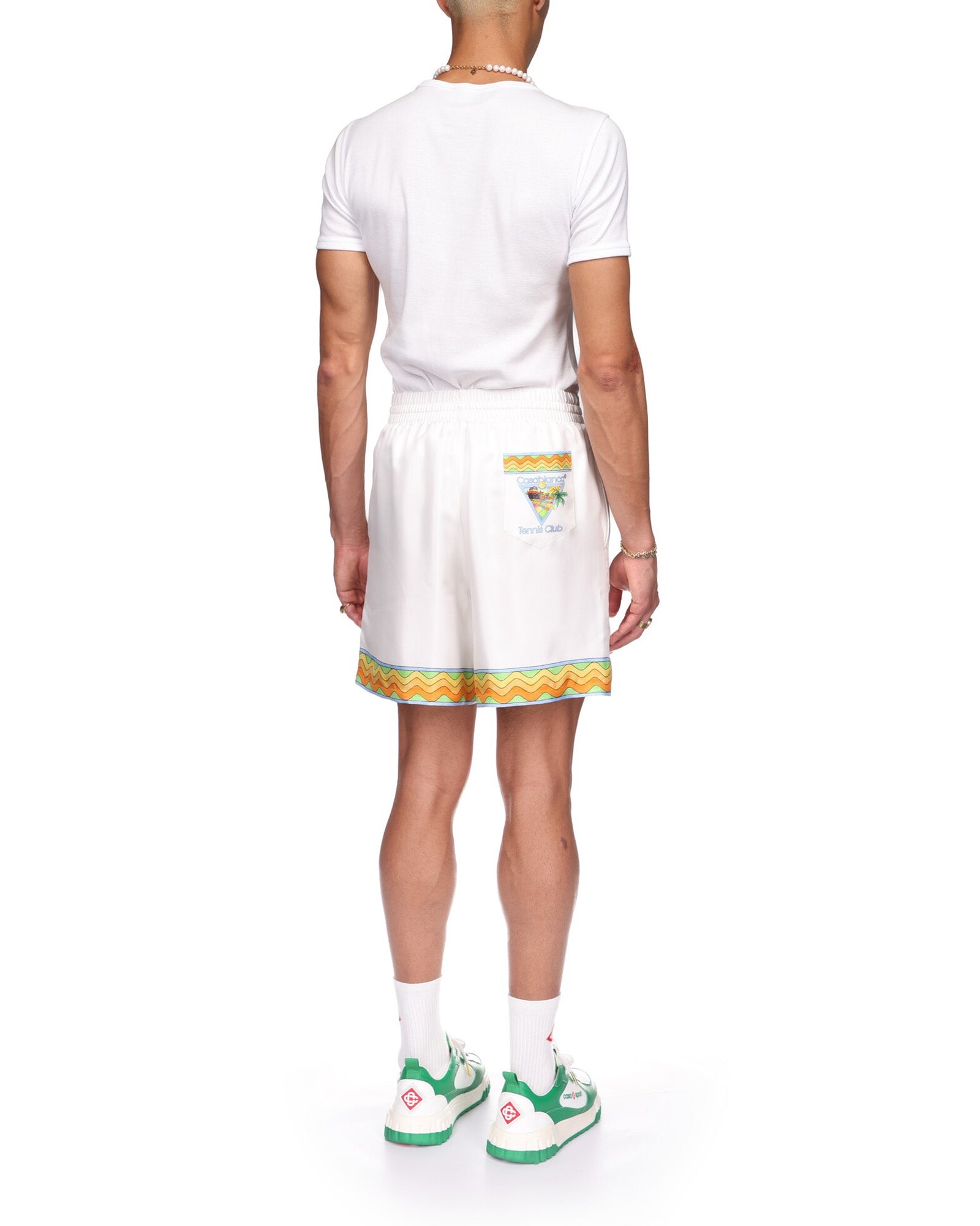 Afro Cubism Tennis Club Silk Shorts - 4