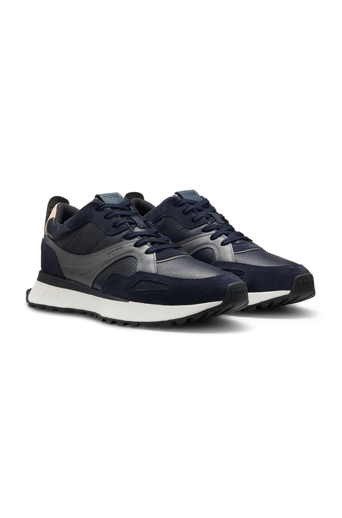 TRAINERS IN TUMBLED LEATHER WITH SUPPORTIVE OUTSOLE - 2