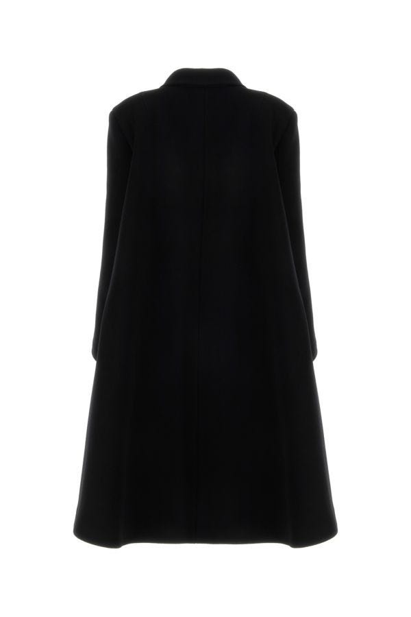 Black wool blend cape coat - 3