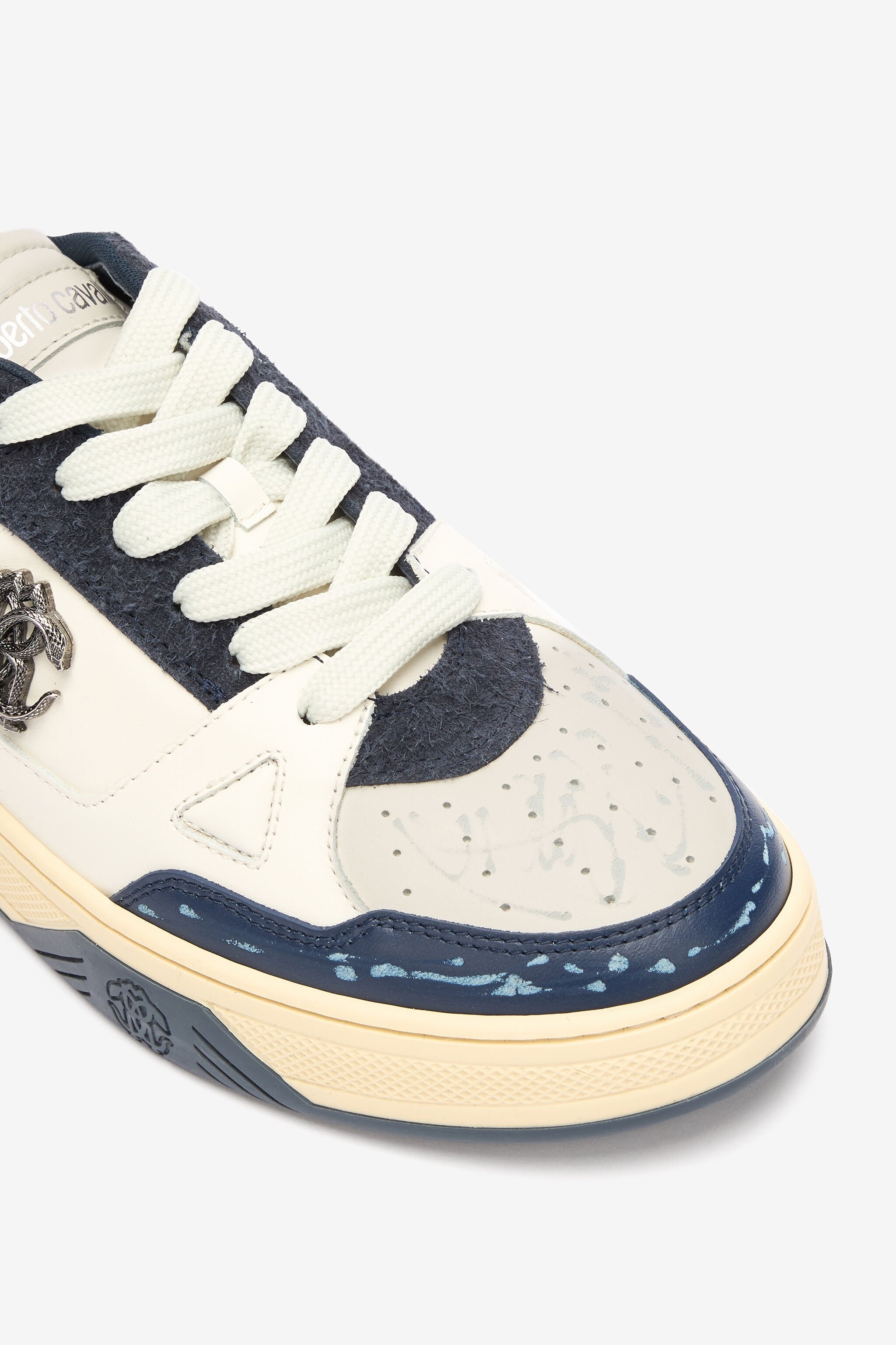 Sneakers With Inserts And Mirror Snake Monogram - 5