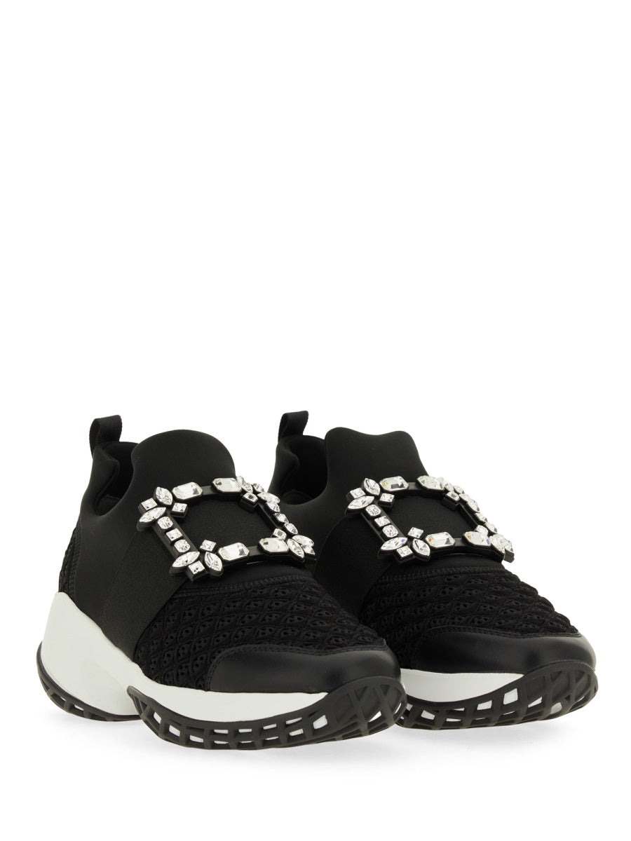 Roger Vivier Women "Viv' Run" Fabric Sneaker - 3