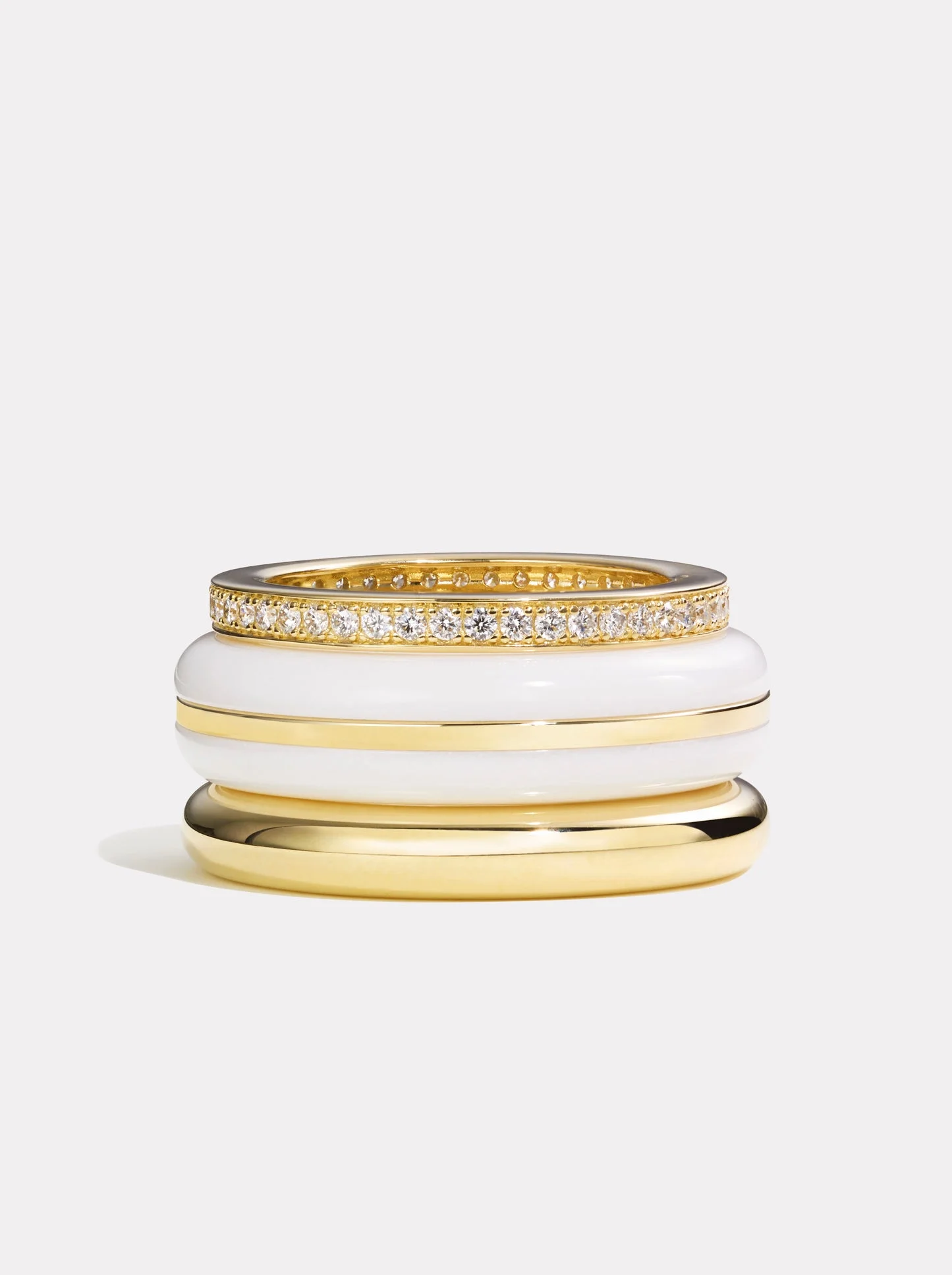 Stack_Classic Ring Stack | White Agate - 1
