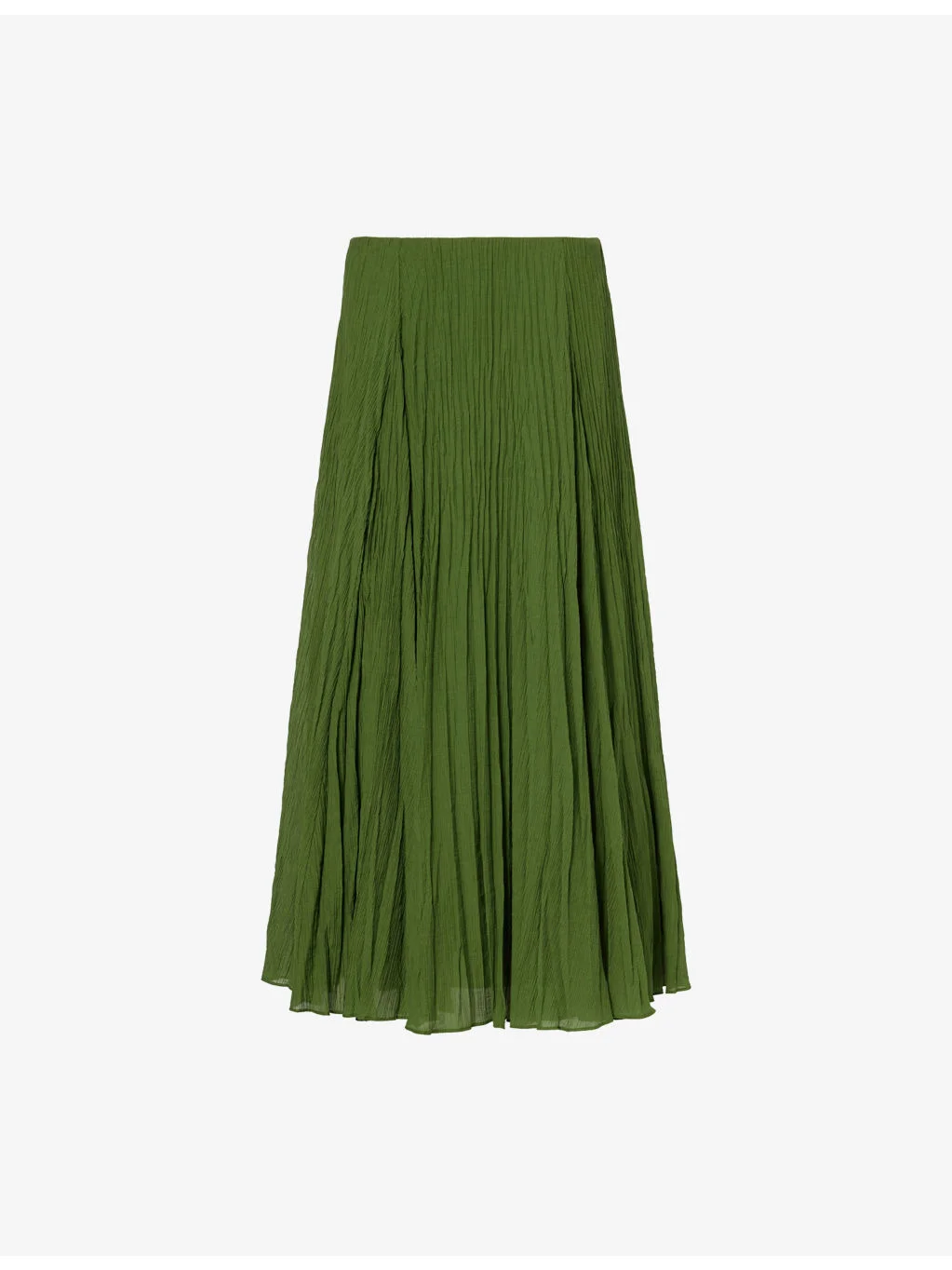 Elasticated-Waistband Crinkled Cotton-Blend Maxi Skirt - 1