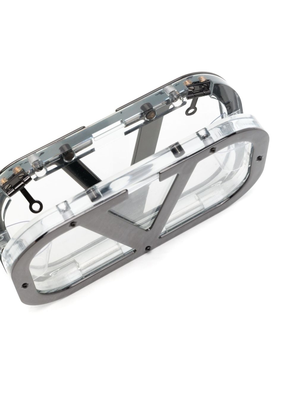 logo-plaque clear clutch - 5