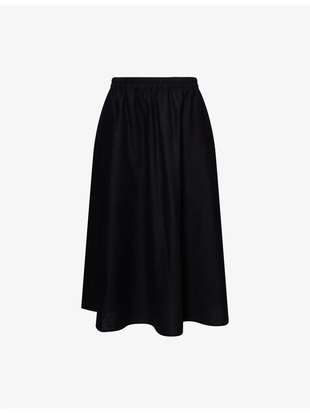 Elsie Flared Cotton And Linen Midi Skirt - 1