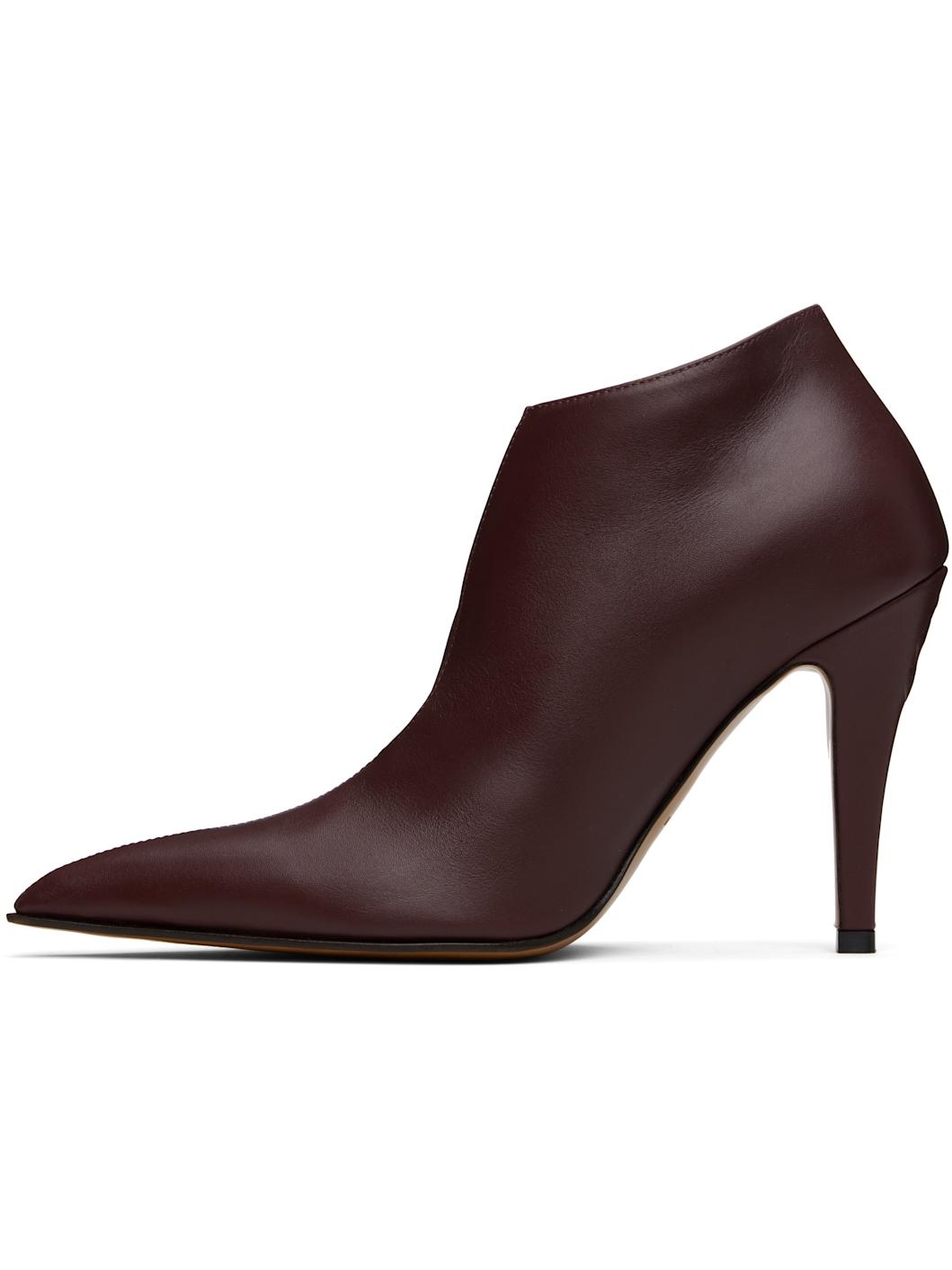 Burgundy Birdee Slashed Pump Boots - 3