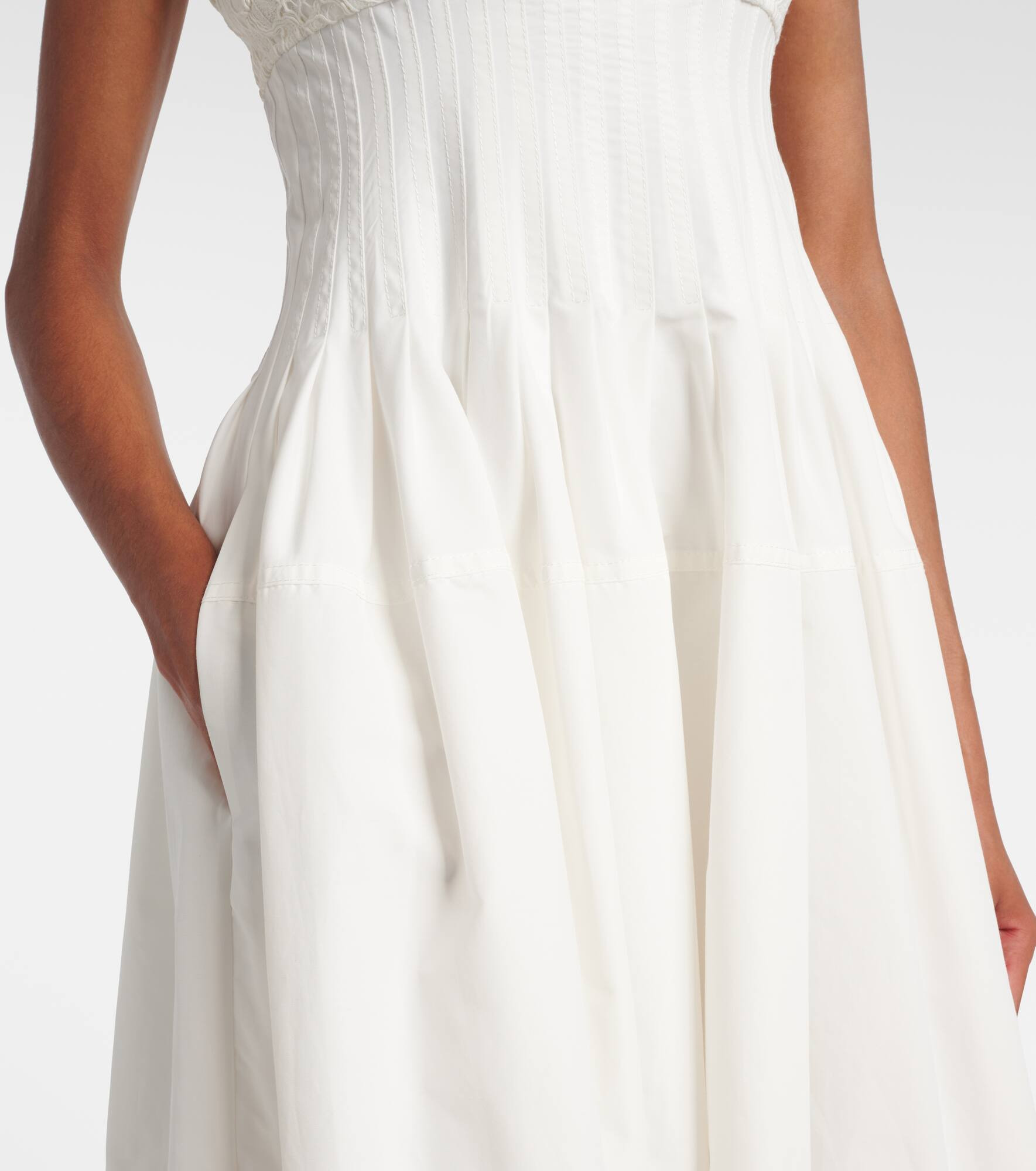 Lilianna cotton-blend midi dress - 5