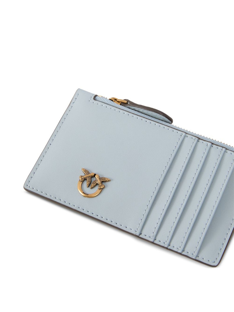 PINKO love birds zip leather wallet outlook