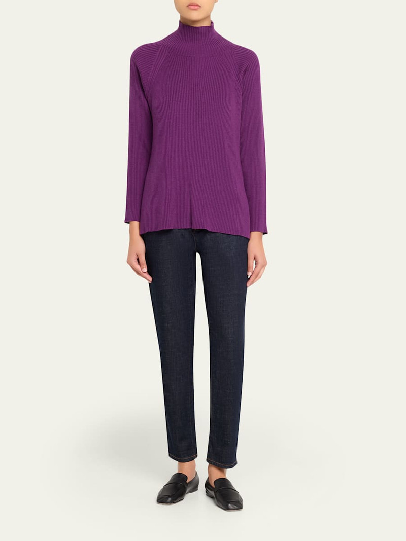 EILEEN FISHER Ribbed Merino Wool Turtleneck Sweater outlook