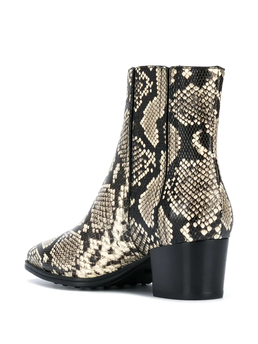 snakeskin detail booties - 3