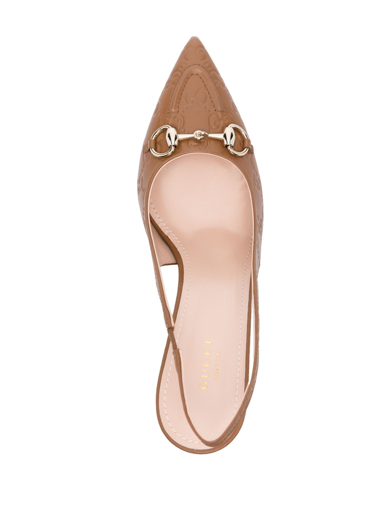 GUCCI 100mm Horsebit Slingback Pumps outlook