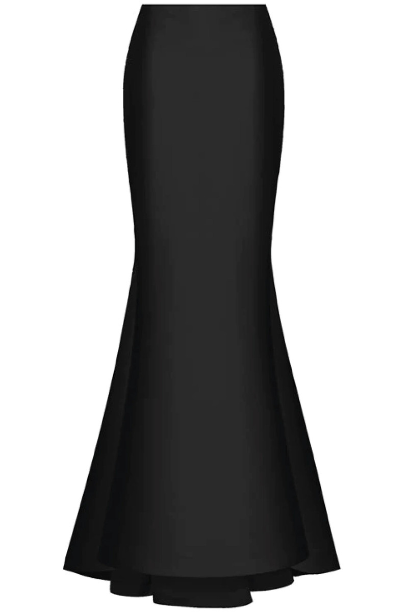 RASARIO SATIN MAXI SKIRT WITH A TRAIN outlook