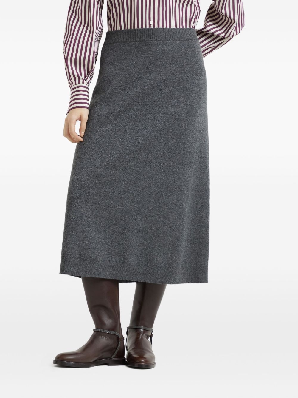 knitted midi skirt - 3