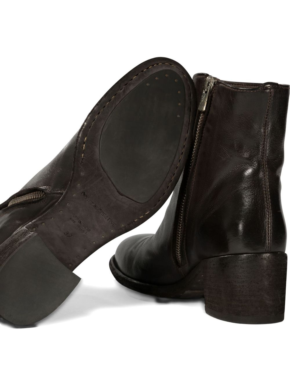 55mm zip-detail block-heel boots - 4