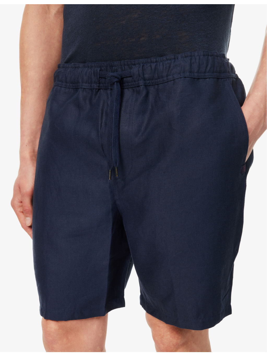 Sydney drawstring-waist linen shorts - 5
