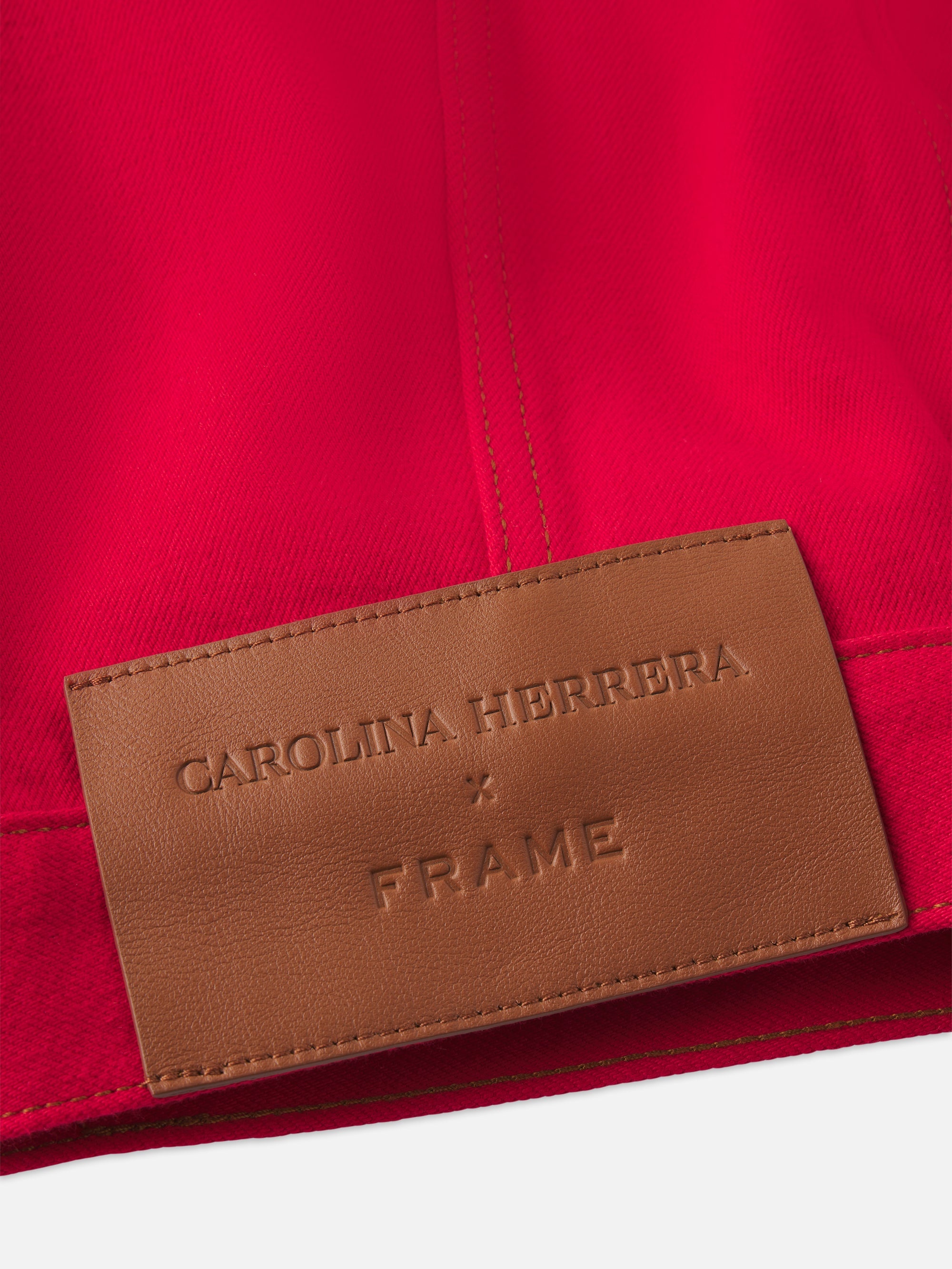 The Tailored Denim Jacket in Herrera Red - 5
