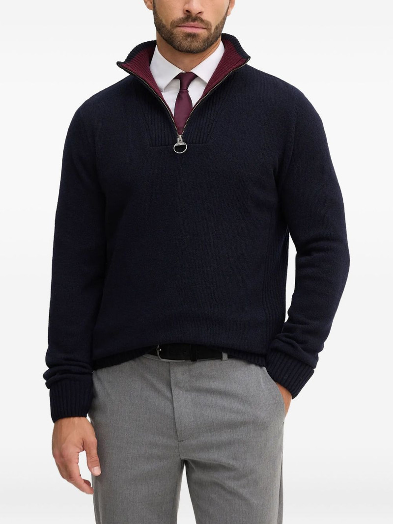 zip collar sweater 1