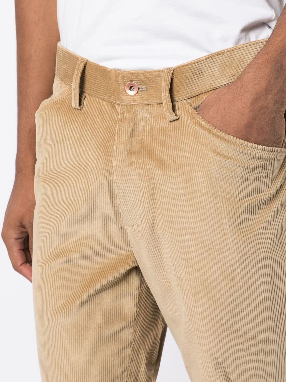 straight-leg corduroy trousers - 5