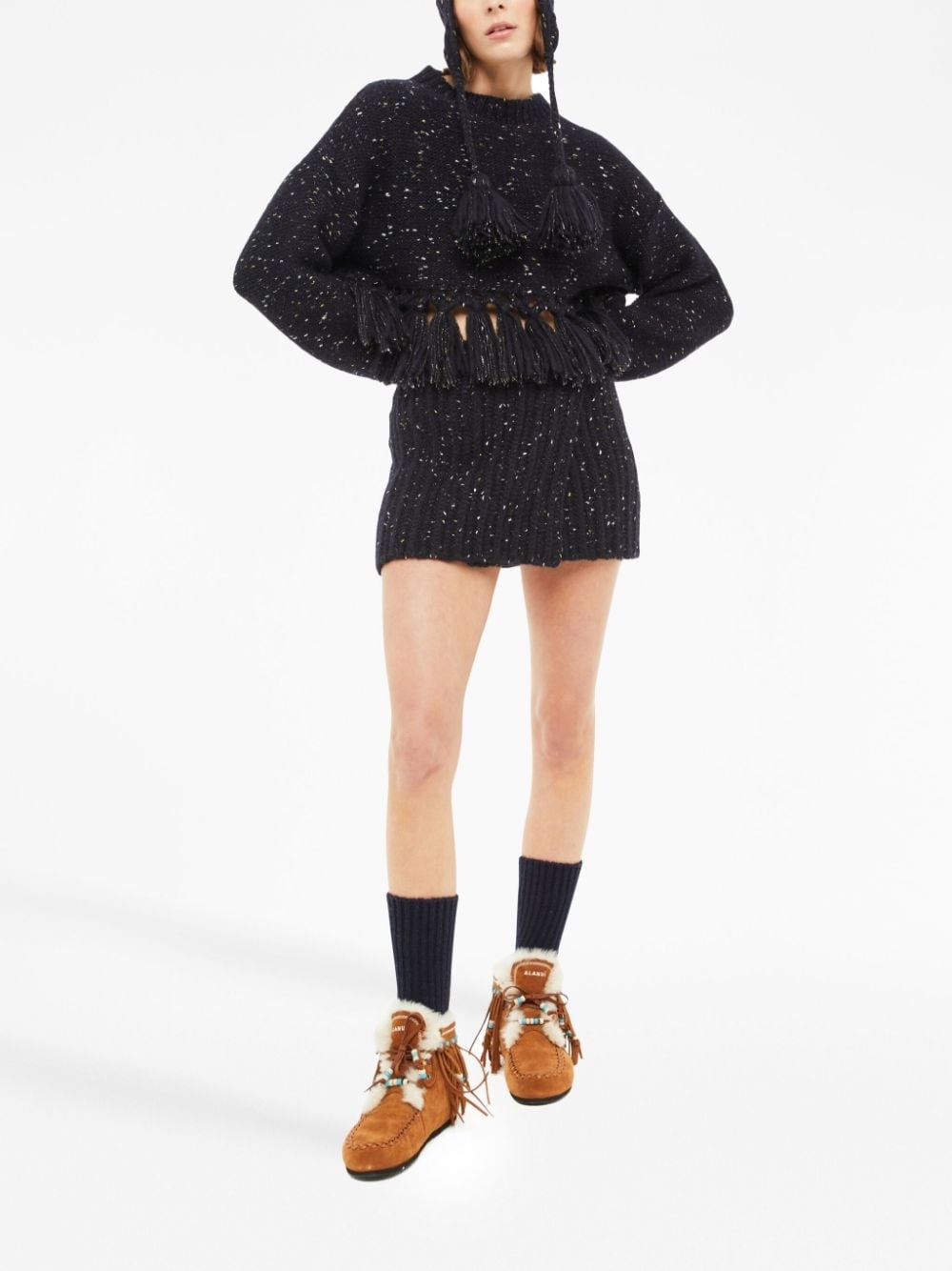 The Astral tasselled speckle-knit jumper - 2