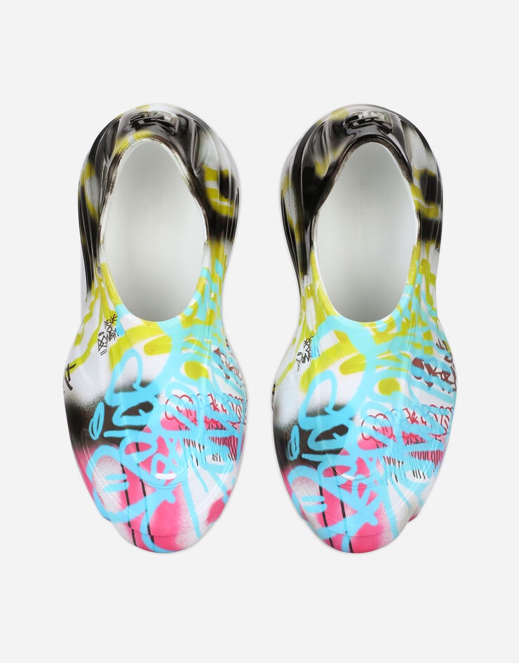 Spray-paint rubber Toy sneakers - 4