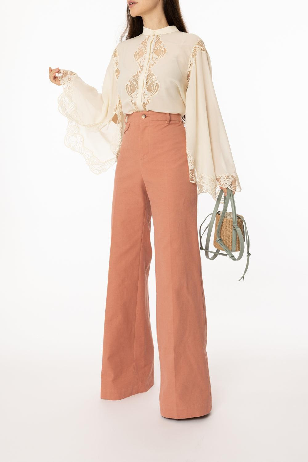 Wide Leg Flared Pants - 2
