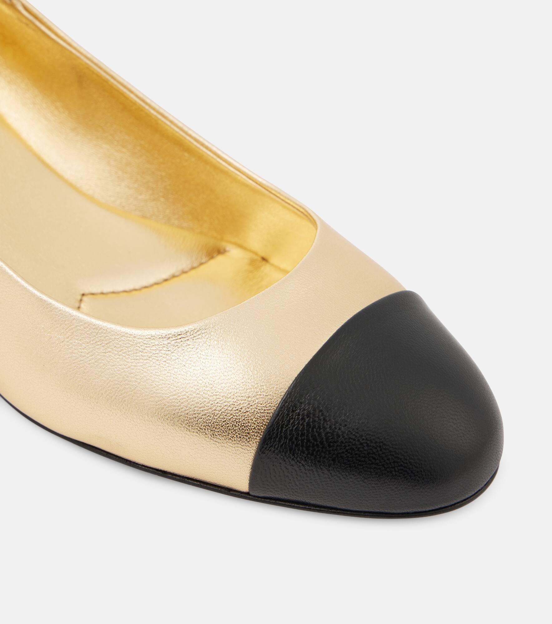 Metallic leather Mary Jane pumps - 6