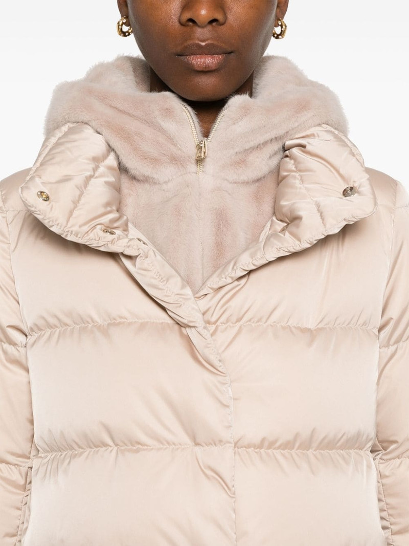 faux-fur quilted down jacket 5