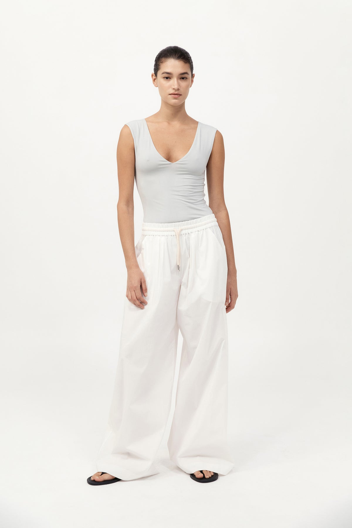 90s Cupro Top - Silver - 2