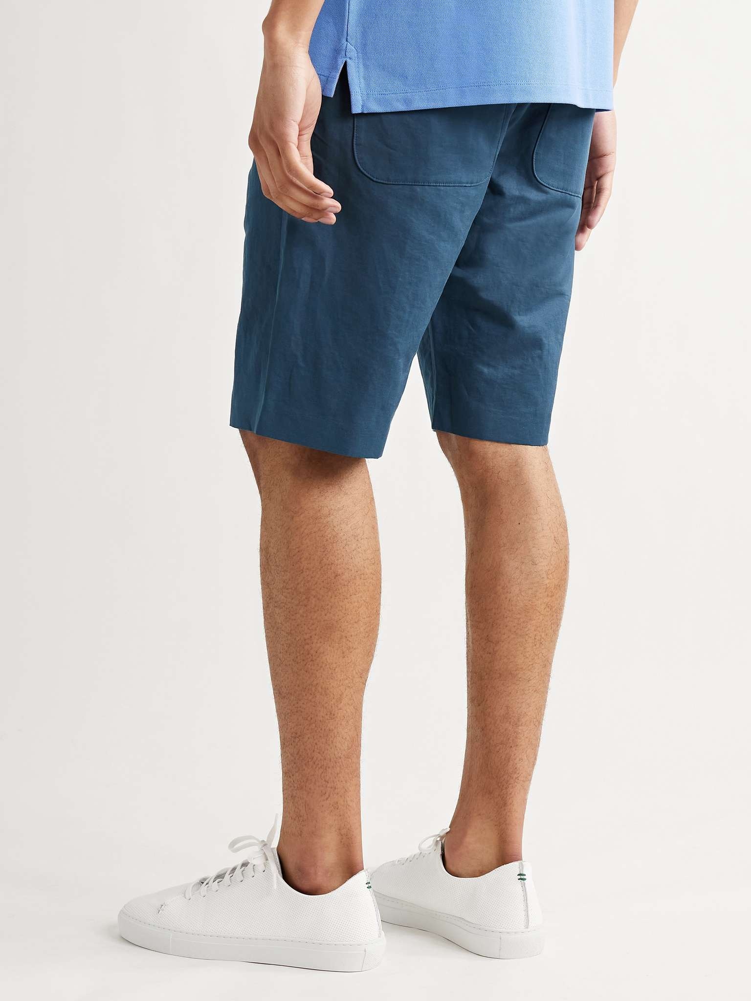 Cotton and Ramie-Blend Drawstring Shorts - 4