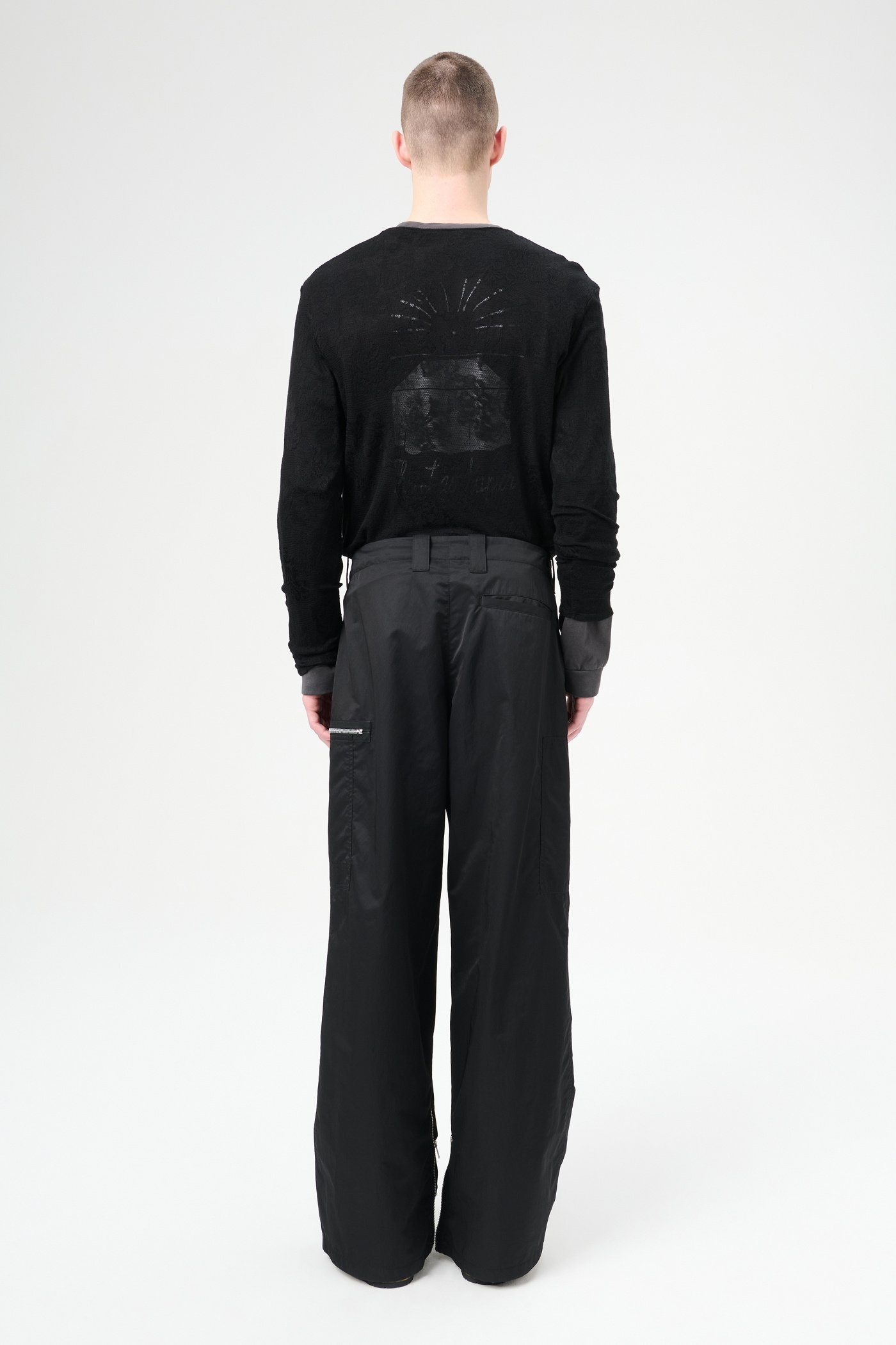 Tactical Cargo Black High Gloss Sateen - 7