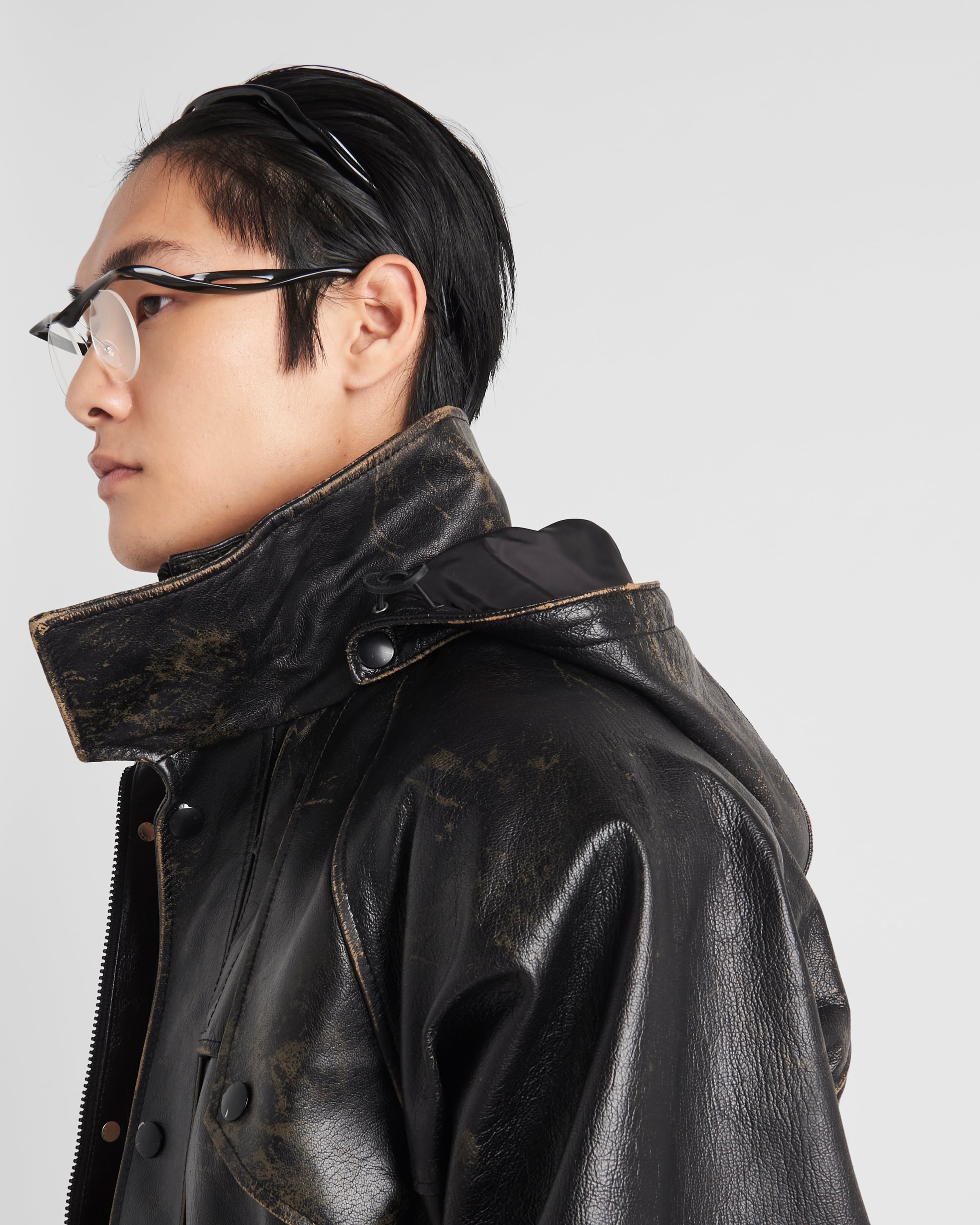 Leather caban jacket - 4