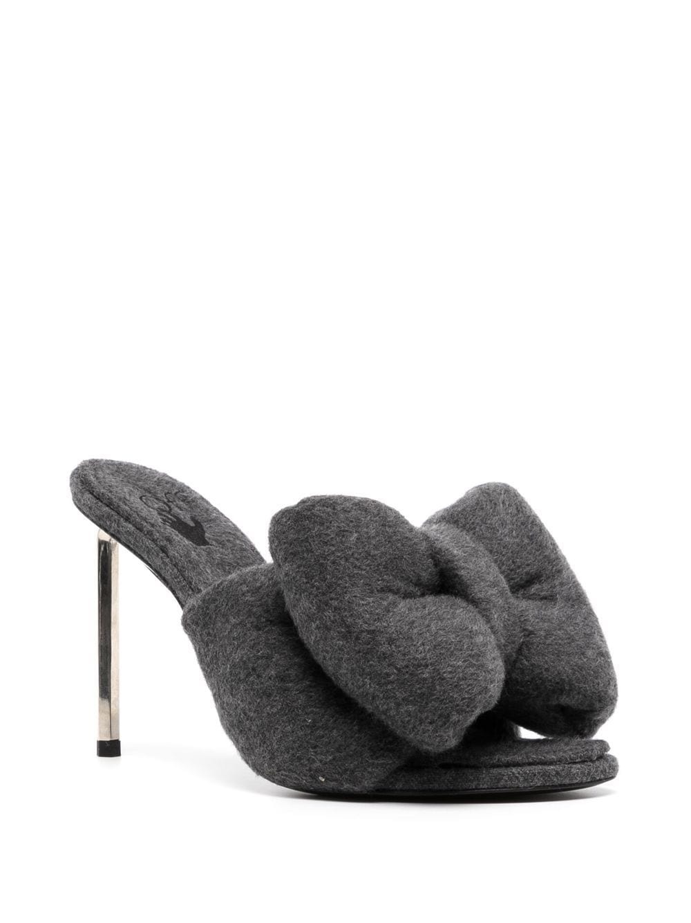 Allen bow wool sandals - 2