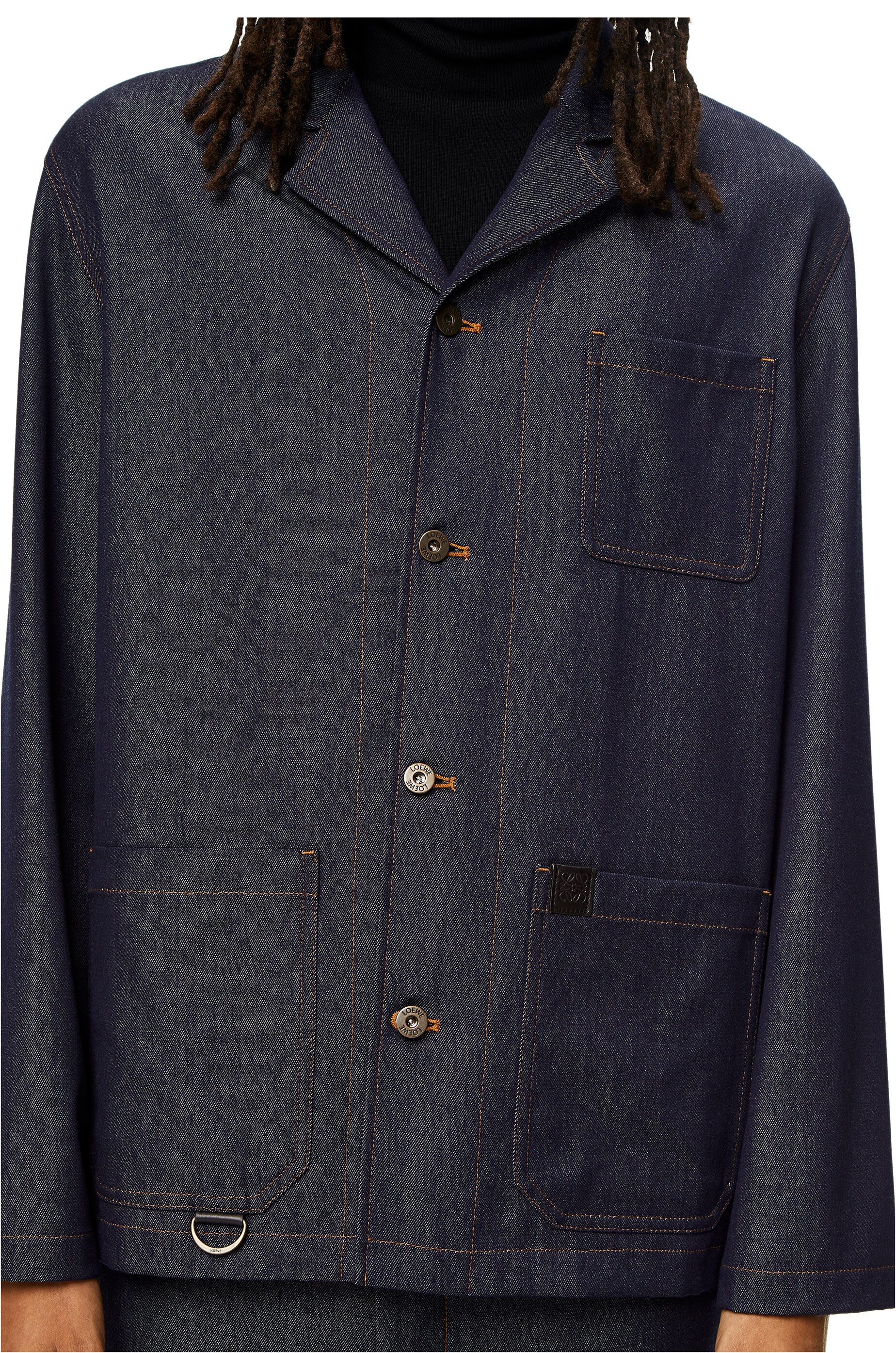 Workwear jacket in wool denim - 5