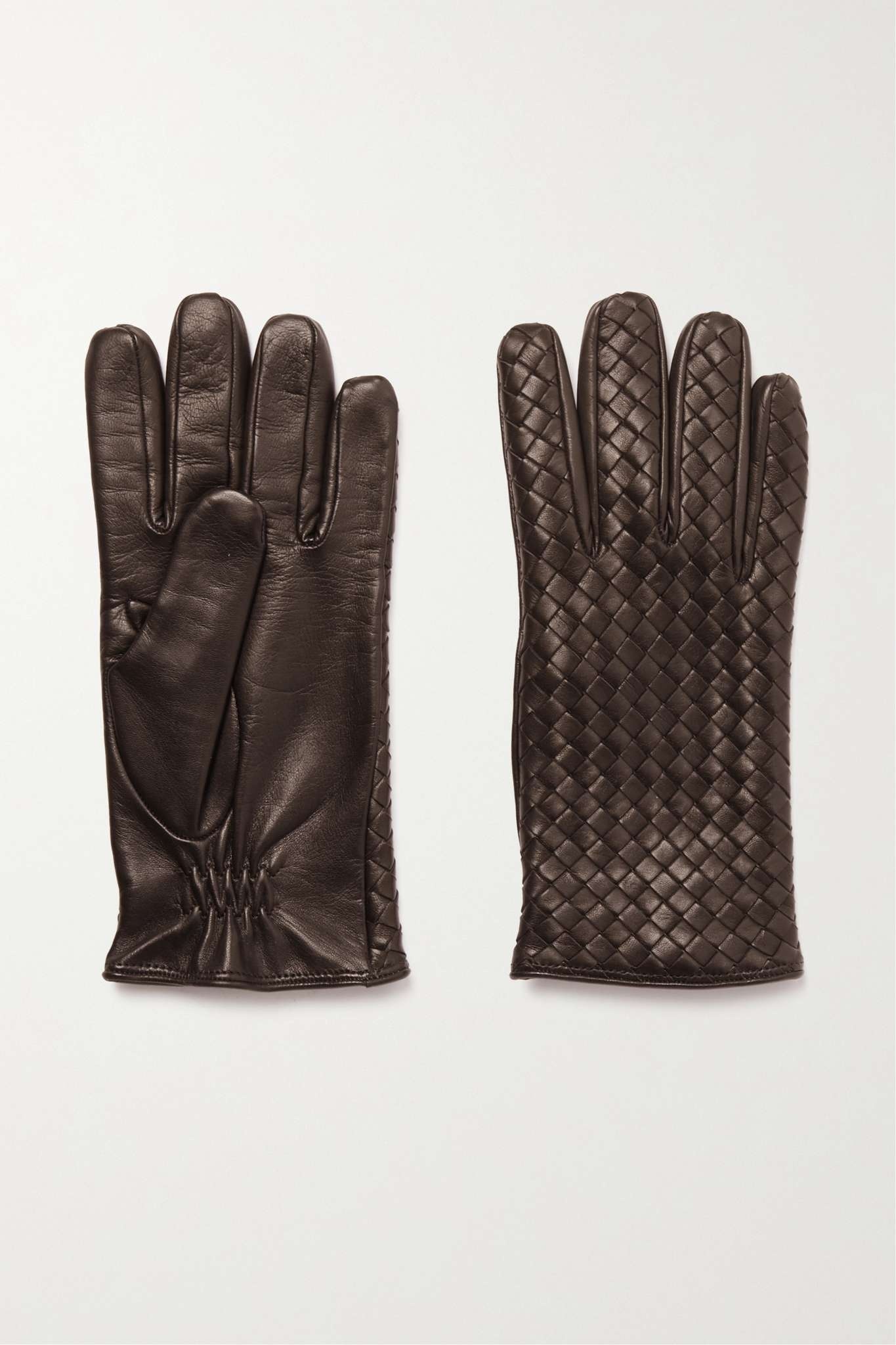 Intrecciato leather gloves - 1