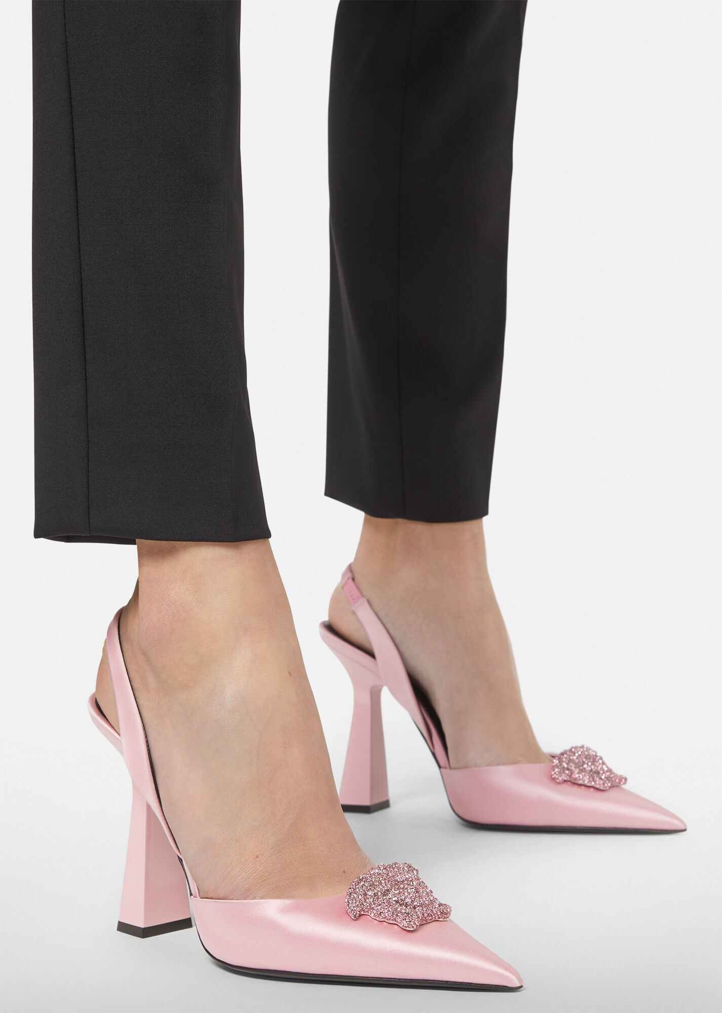 La Medusa Satin Sling-Back Pumps - 2