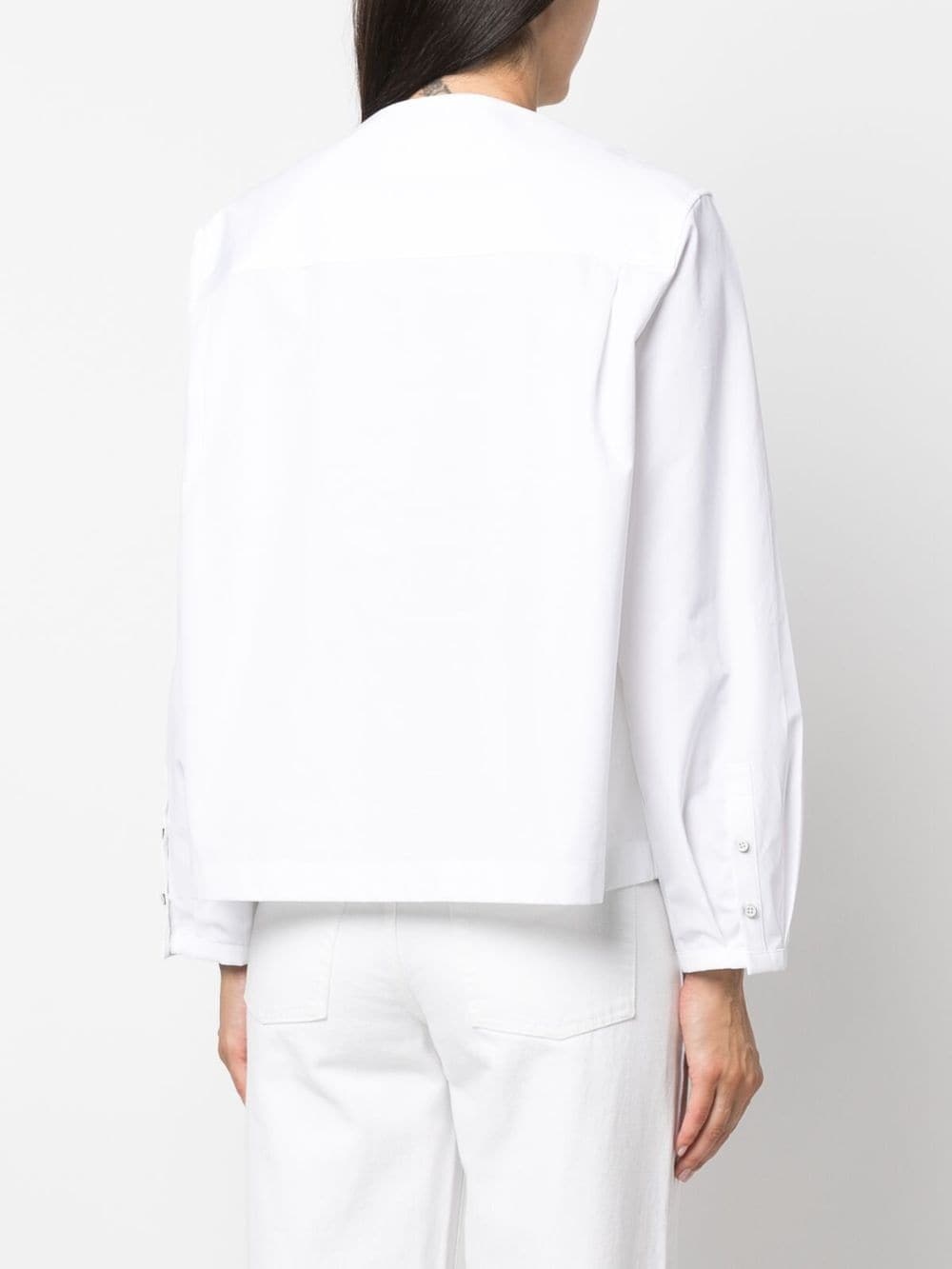 long-sleeved cotton blouse - 4
