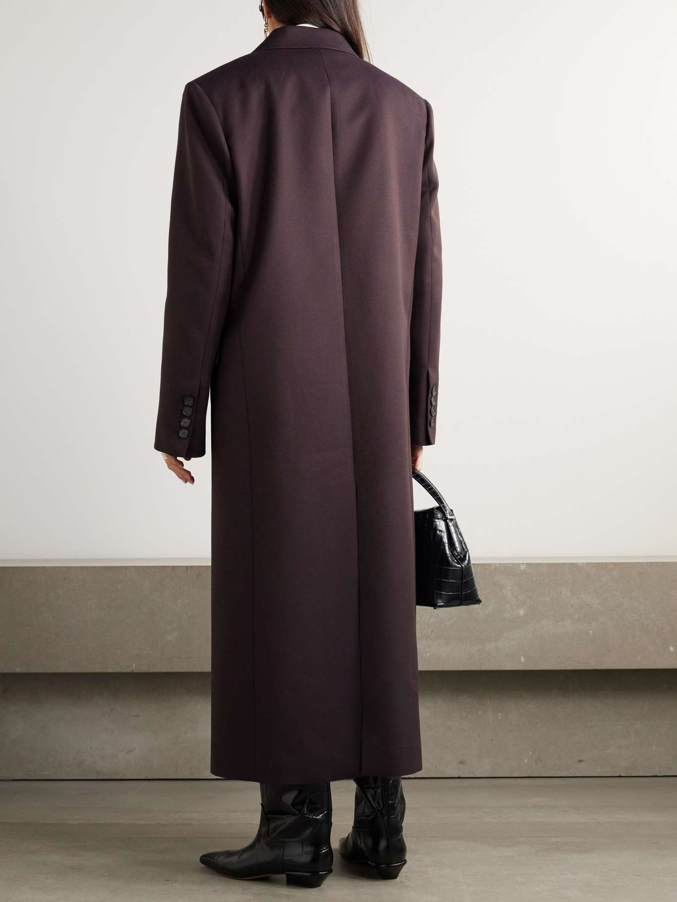 Jane oversized double-breasted twill coat - 4