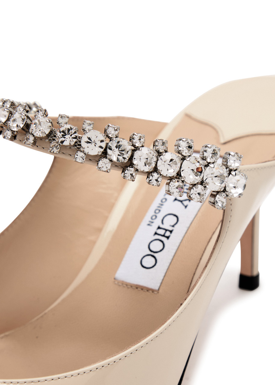 Bing 65 off-white patent leather mules - 4