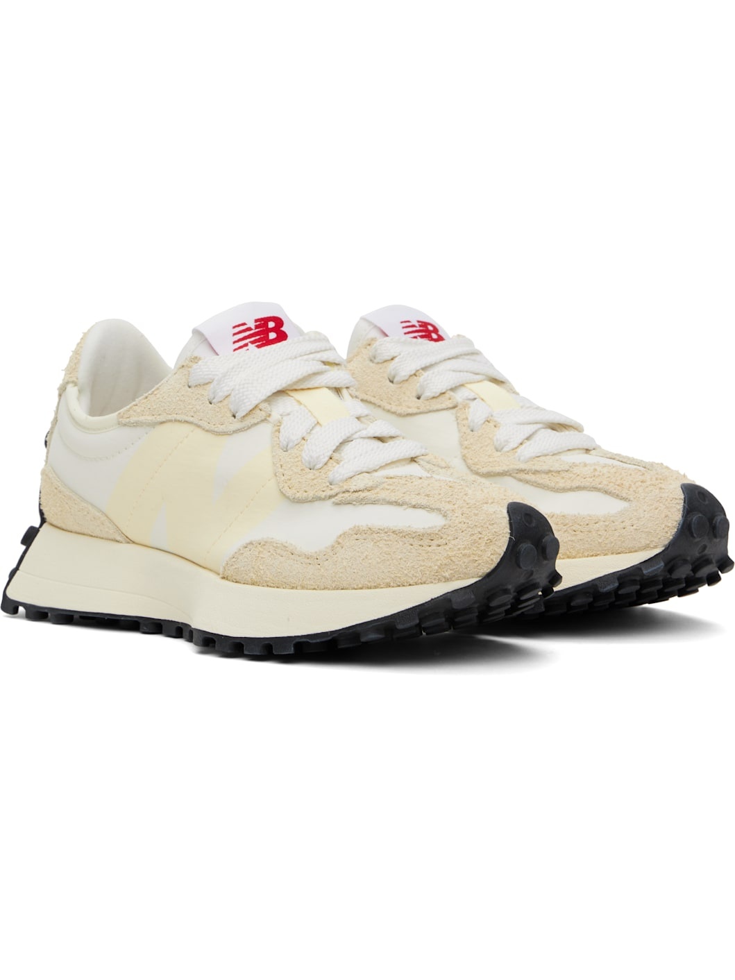 Beige & Off-White 327 Sneakers - 4