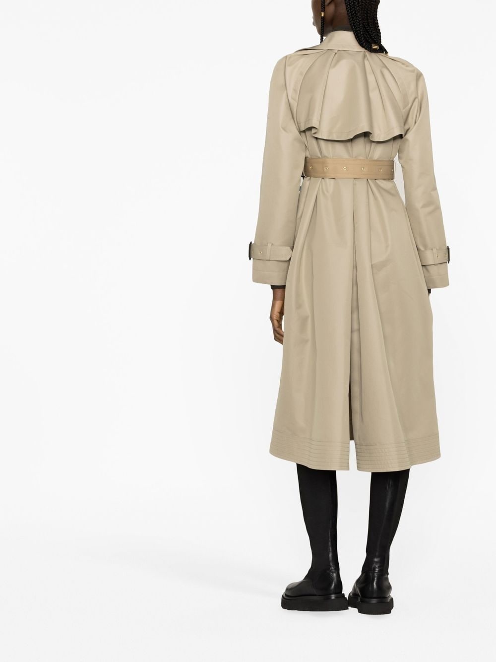 two-tone buttoned coat - 4