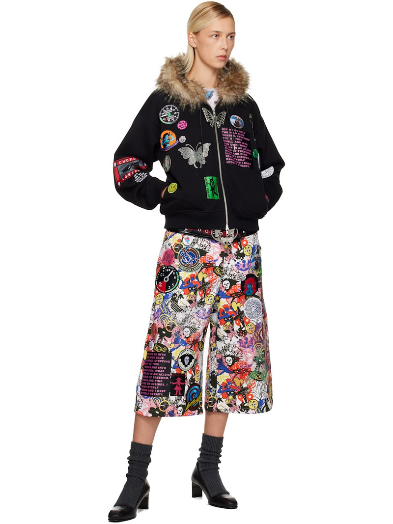 Chopova Lowena Multicolor Cosmos Denim Shorts outlook